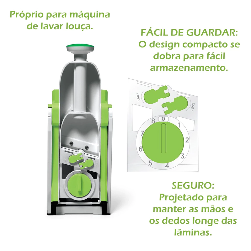 Fatiador Multifuncional Ralador Cortador de Legumes Verduras Frutas - Triturador Cortador de Alho Cebola-Kit ou Separado